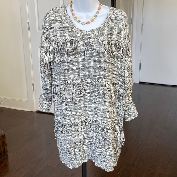 Anthropologie ESLEY Fringe Marled Sweater - Picture 4 of 5